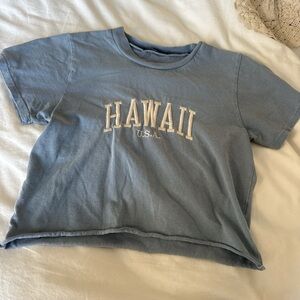 Brandy Melville Light Blue "HAWAII U.S.A." Kids Tee